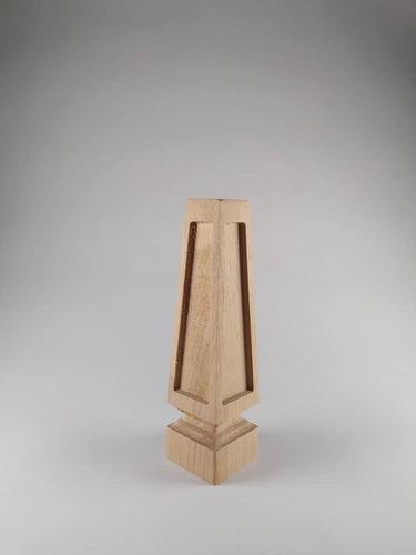 پایه چوبی چهارتراش آیینه ای15سانتی متر