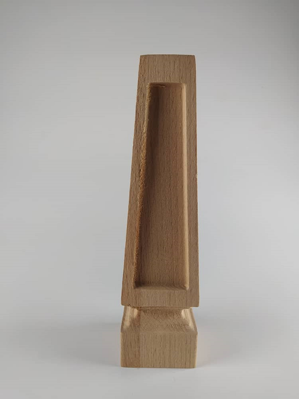 پایه چوبی چهارتراش آیینه ای35سانتی متر