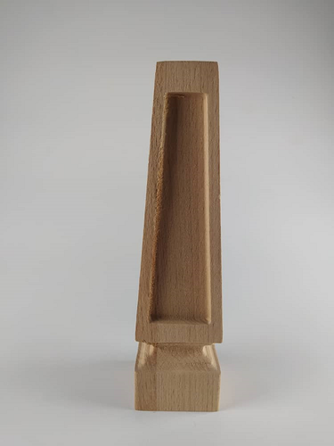 پایه چوبی چهارتراش آیینه ای35سانتی متر