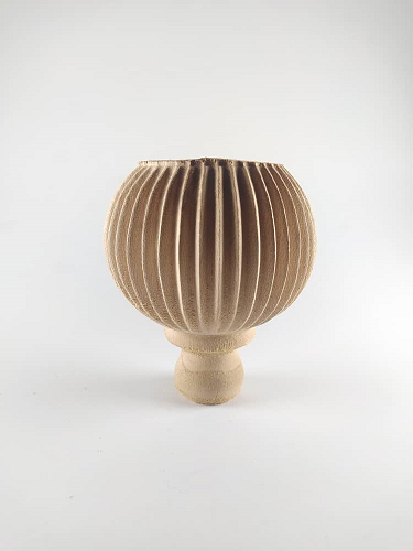 پایه چوبی خراطی شیاردار13سانتی متر