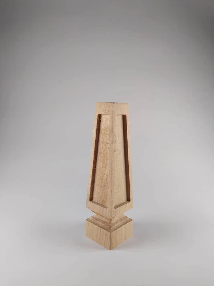 پایه چوبی چهارتراش آیینه ای40سانتی متر