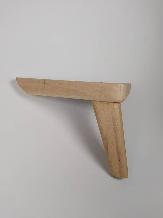 پایه چوبی ال 12سانتی متر خام